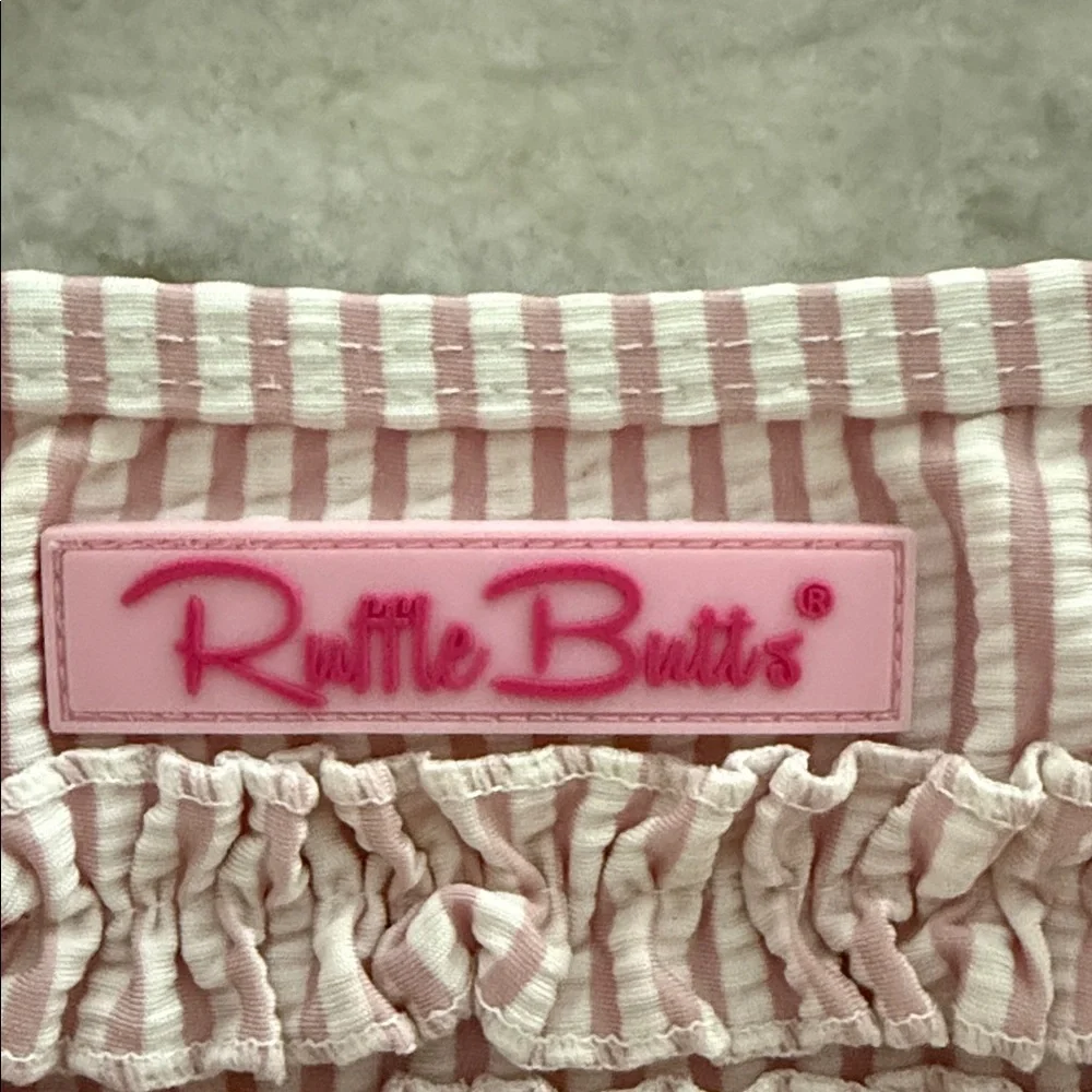 Ruffle Butts Pink Stripe & Floral Two-Piece Bikini